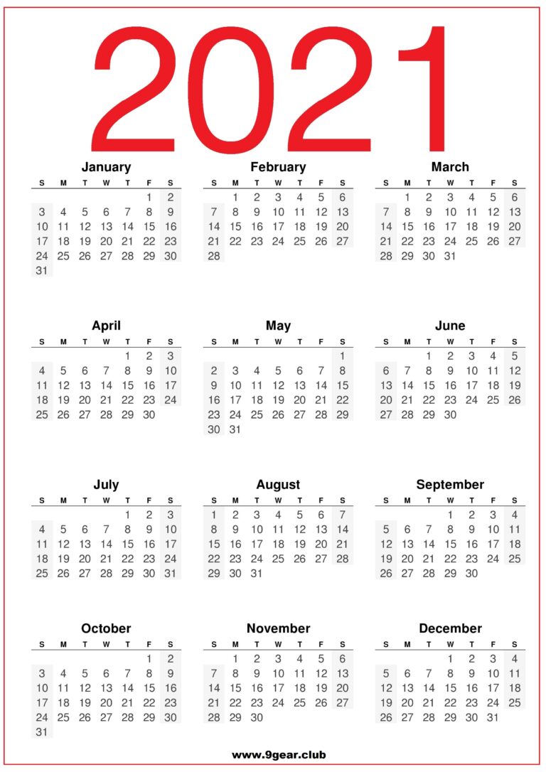 2021 Calendar United States HD print – Printable Calendars Free