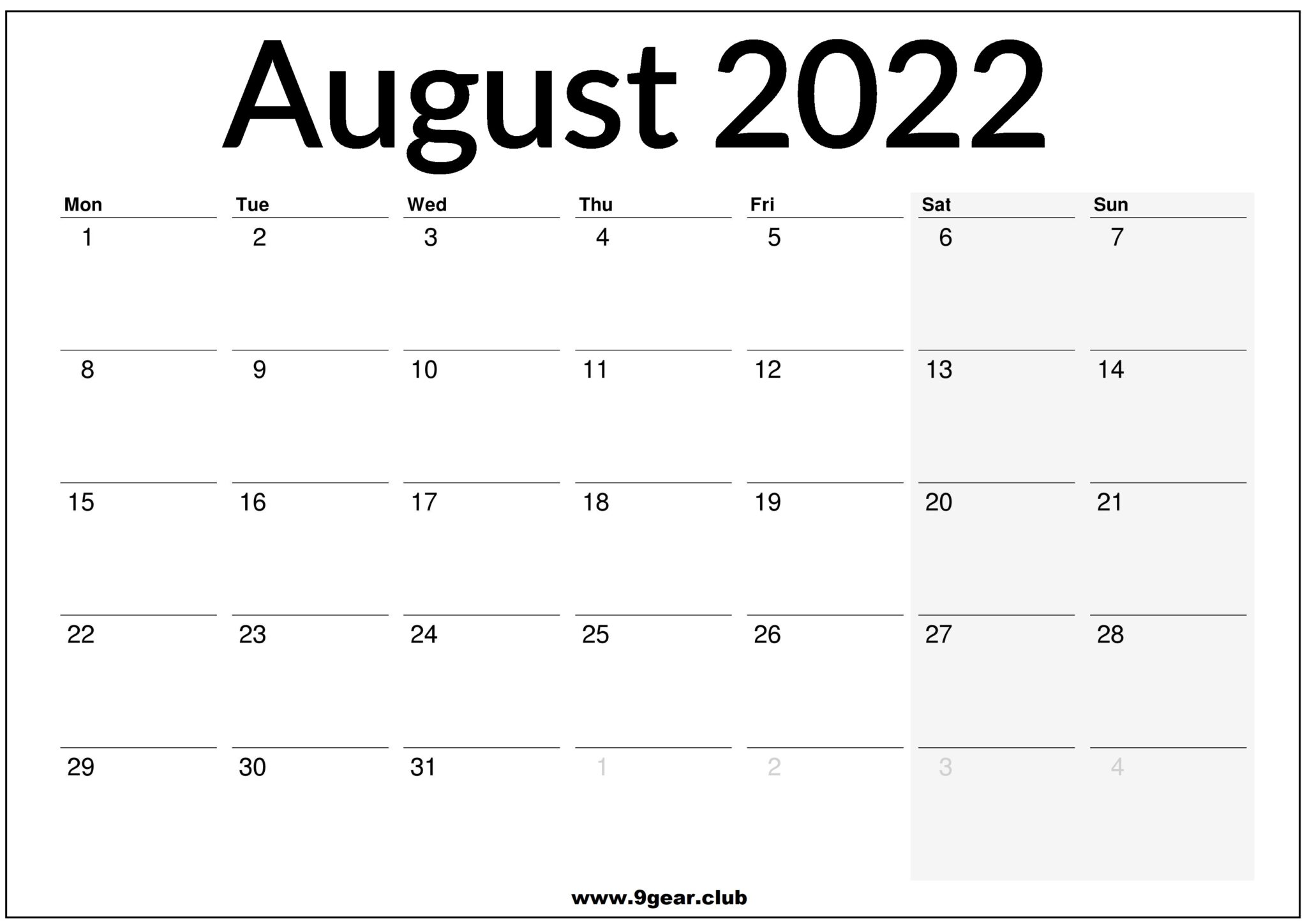 August 2022 Calendar Uk Printable – Printable Calendars Free