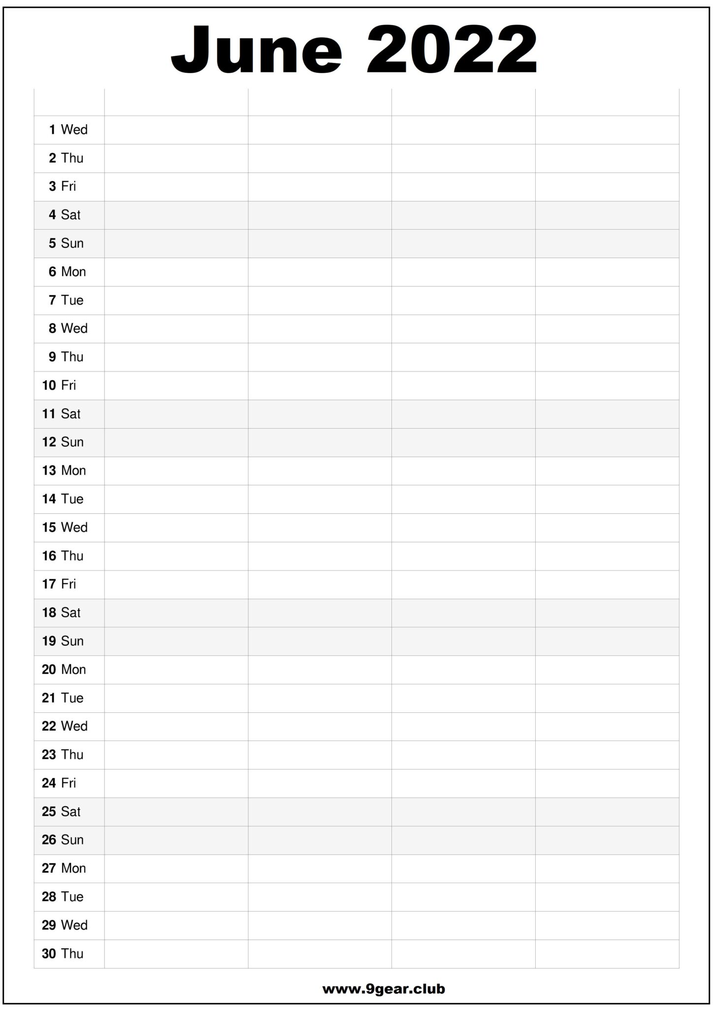 june 2022 monthly planner printable printable calendars 2022