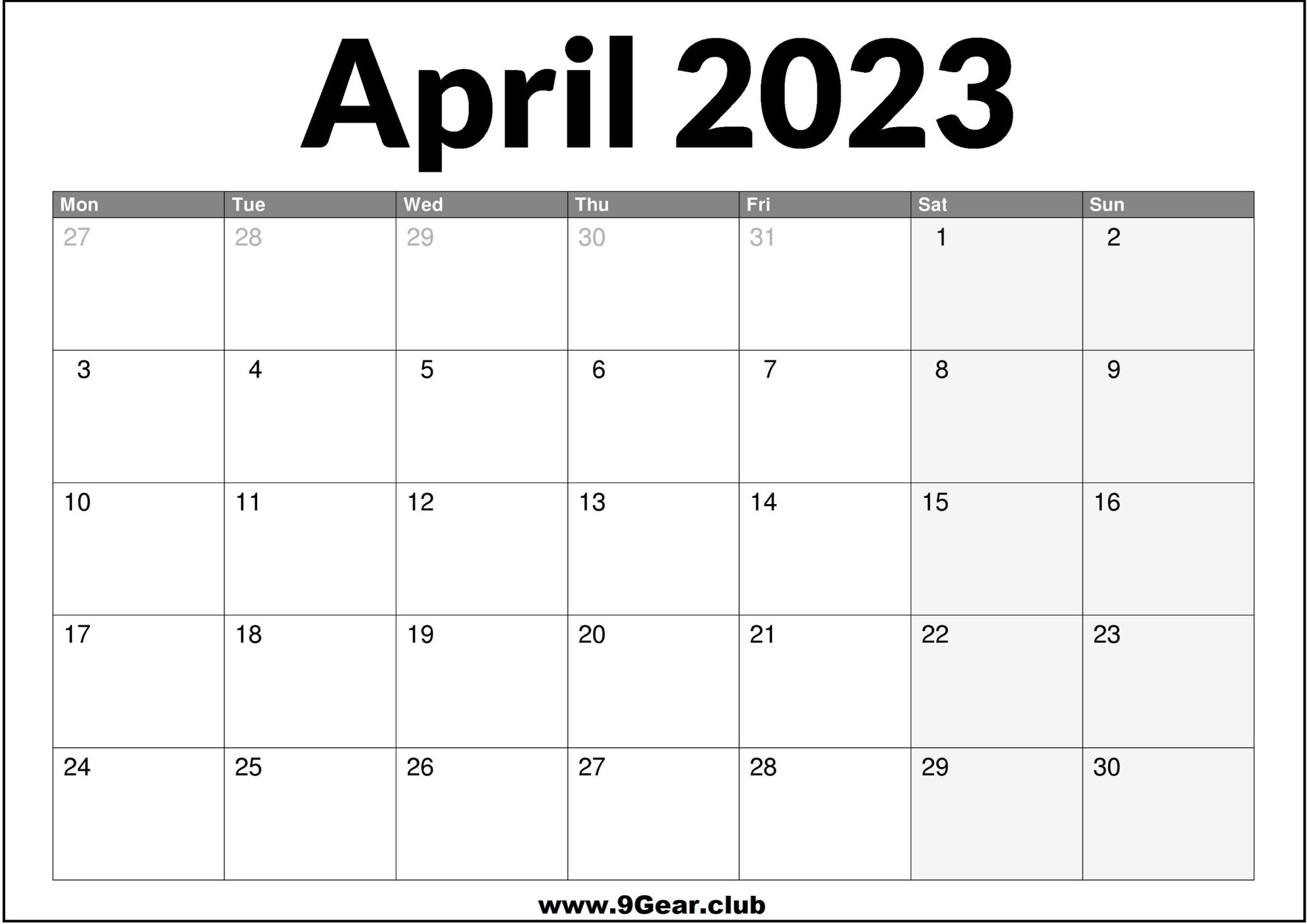 April 2023 UK Calendar Printable Calendars Free