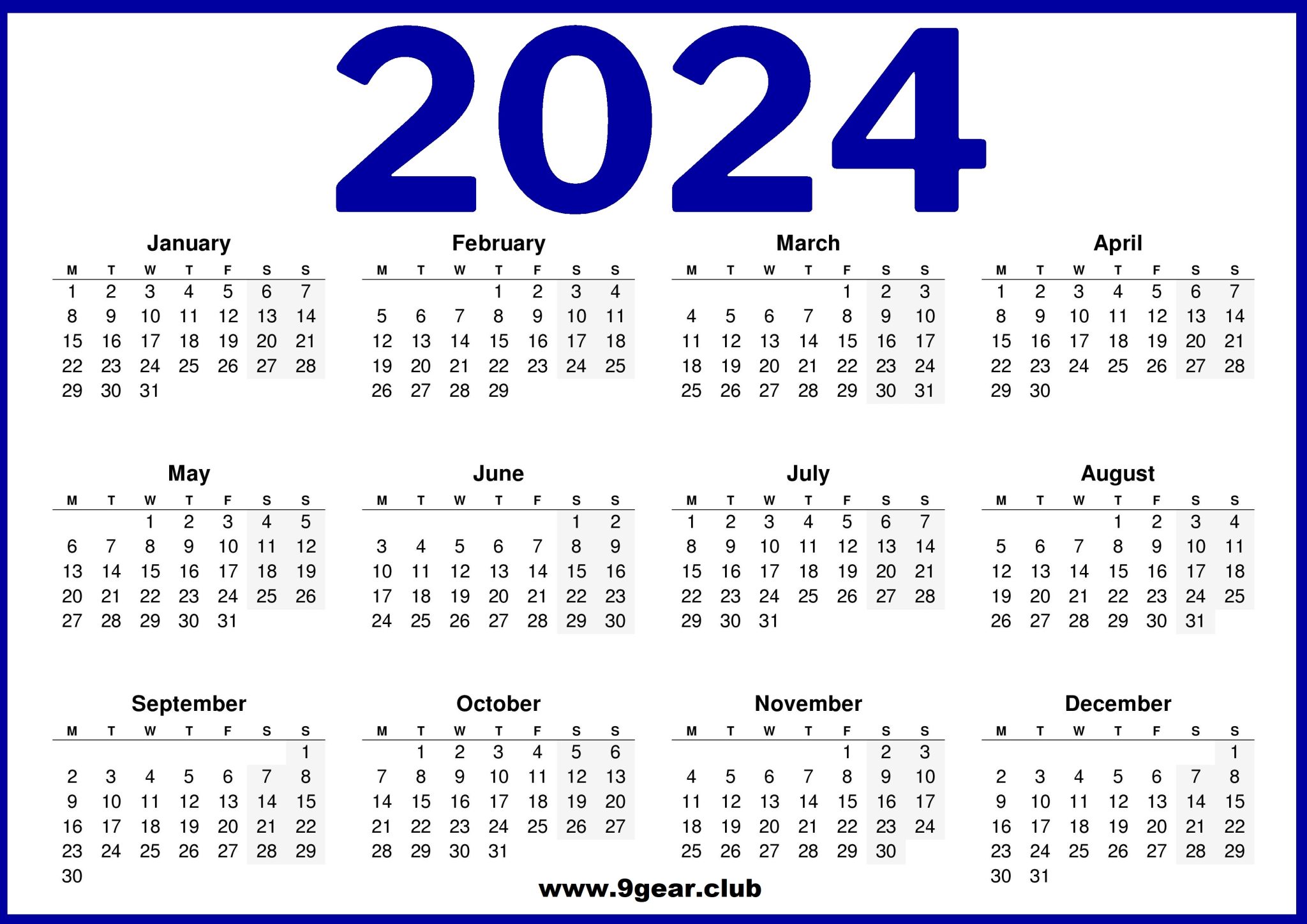 2024 United Kingdom Calendar One Page Printable Calendars Free