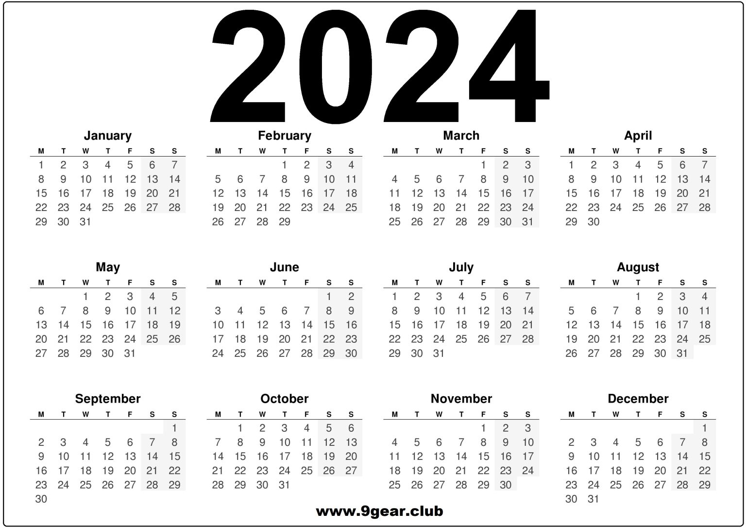 2024 UK Calendar Printable – Printable Calendars Free