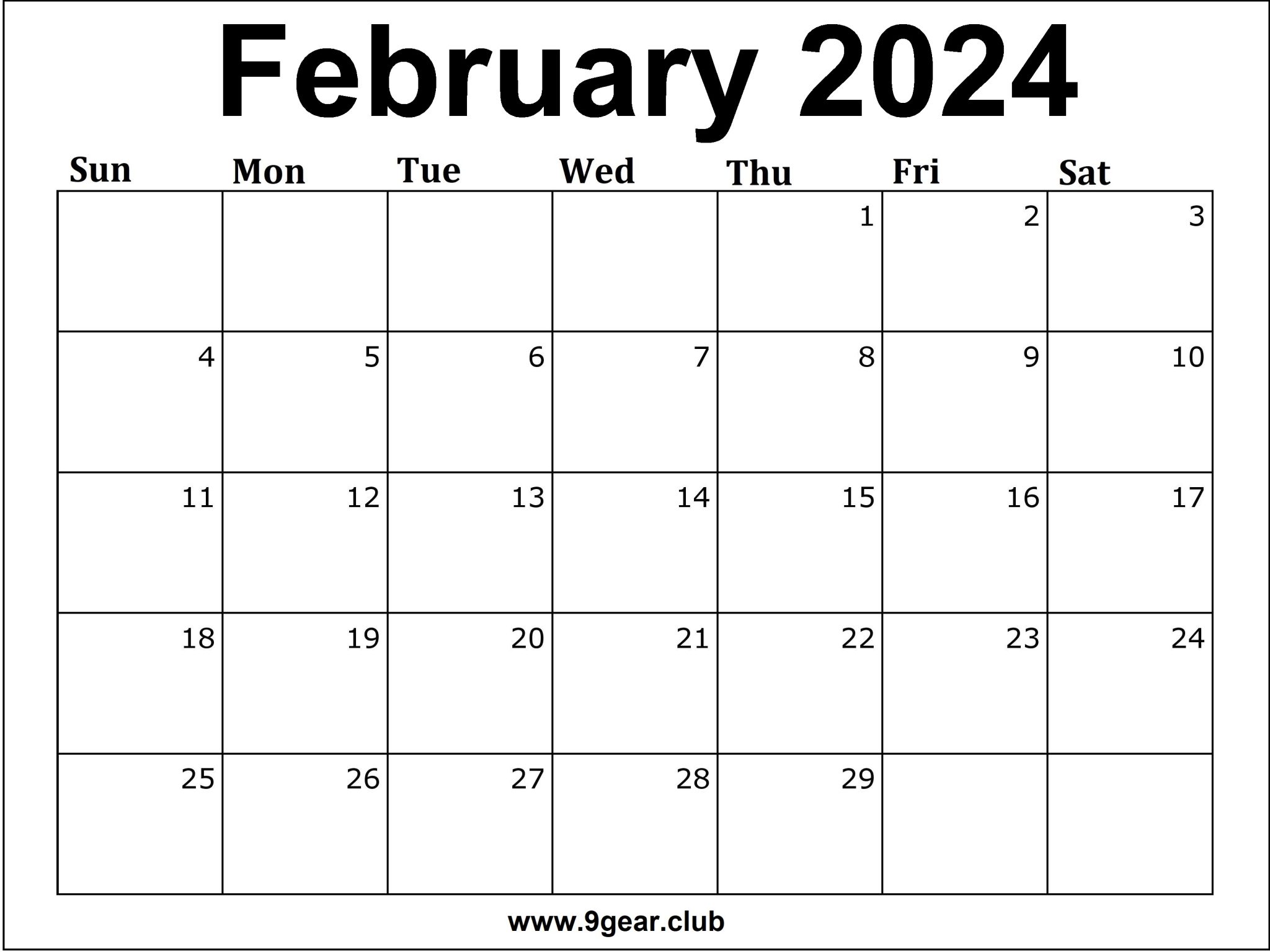 February 2024 Calendar US – Printable Calendars Free